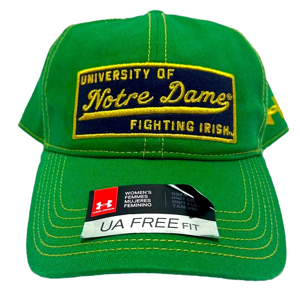 NWT Notre Dame Fighting Irish Under Armour Womens Embroidered Adjustable Hat Cap
